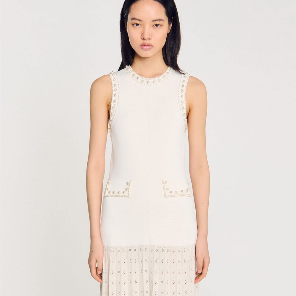 Sandro Pearl Blondine
Maxi Off-white Dress FR 36 US 4 NWOT